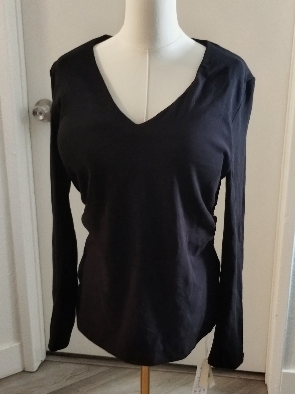 OGL Black V-Neck Long Sleeve Top